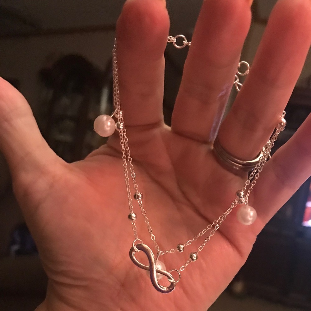 Infinity pearl anklet - Picture 7 of 8